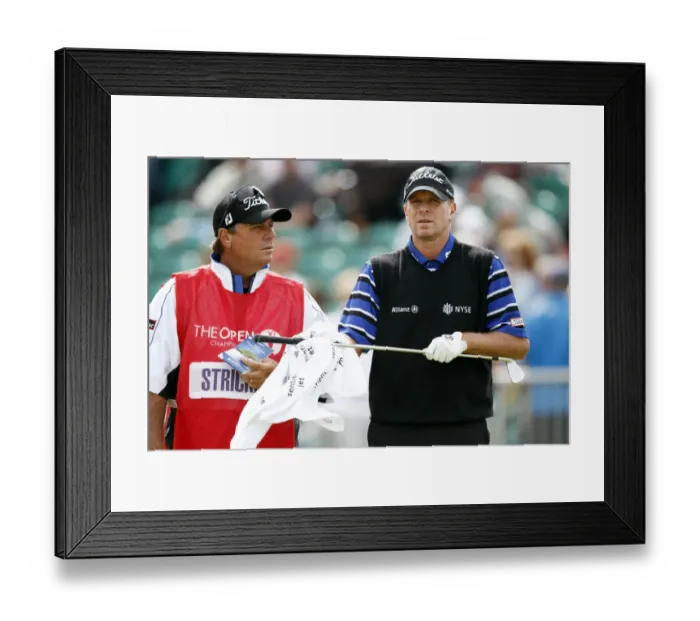 Framed Print : Steve Stricker & Caddy Framed Print : Steve Stricker & Caddy