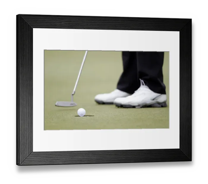 Framed Print : Ball Drops Into Hole Framed Print : Ball Drops Into Hole