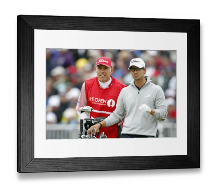 Framed Print : Adam Scott & Steve Williams Framed Print : Adam Scott & Steve Williams