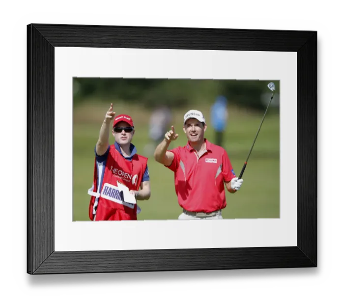 Framed Print : Padraig Harrington & Caddy