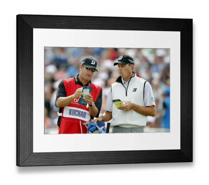 Framed Print : Matt Kuchar & Caddy Framed Print : Matt Kuchar & Caddy