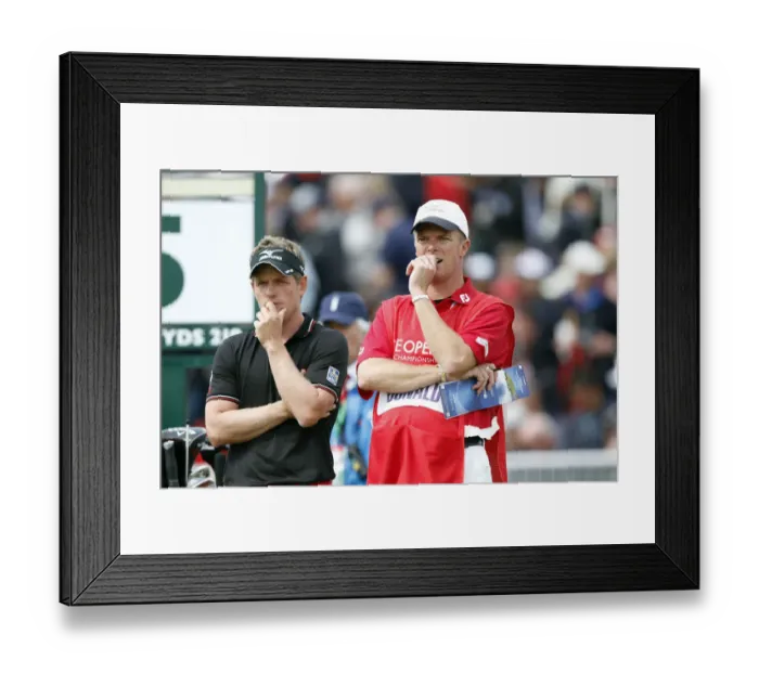 Framed Print : Luke Donald & Caddy Framed Print : Luke Donald & Caddy