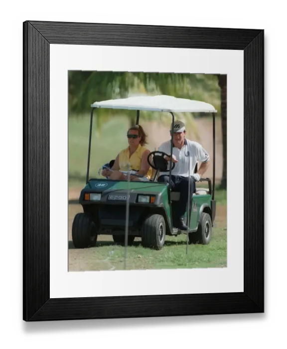 Framed Print : Fanny Sunesson & Nick Faldo Framed Print : Fanny Sunesson & Nick Faldo