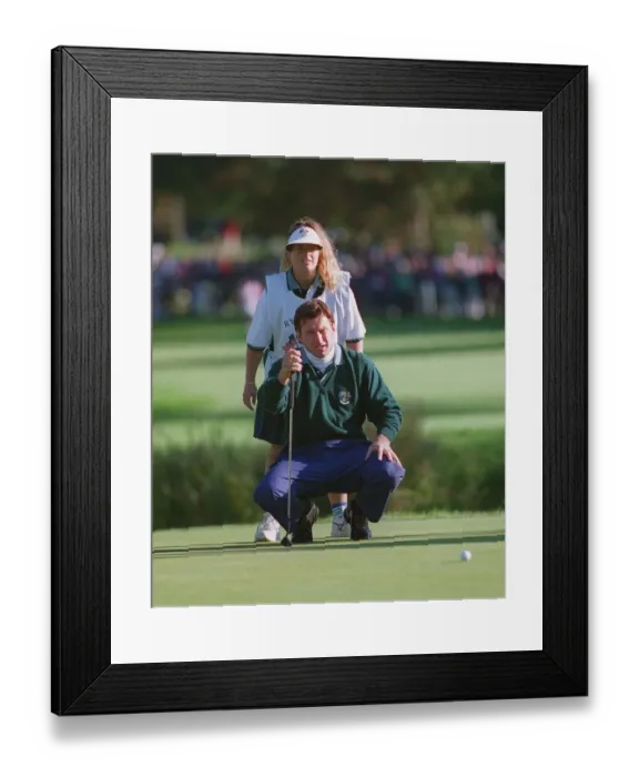 Framed Print : Nick Faldo & Fanny Sunesson