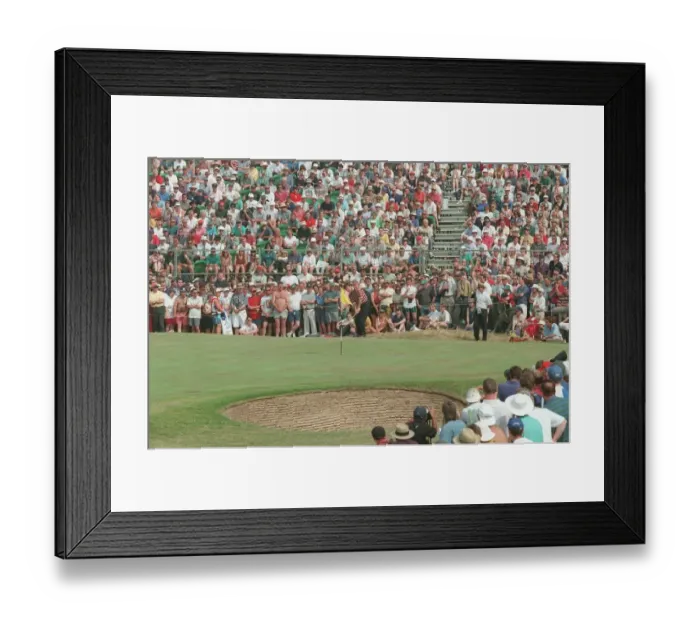 Framed Print : Faldo Chips Onto 6th Green Framed Print : Faldo Chips Onto 6th Green