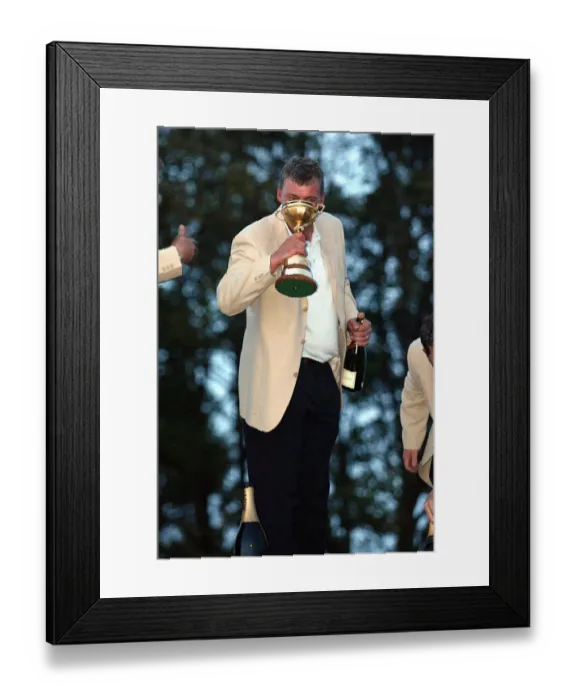 Framed Print : Darren Clarke Drinks Champagne Framed Print : Darren Clarke Drinks Champagne