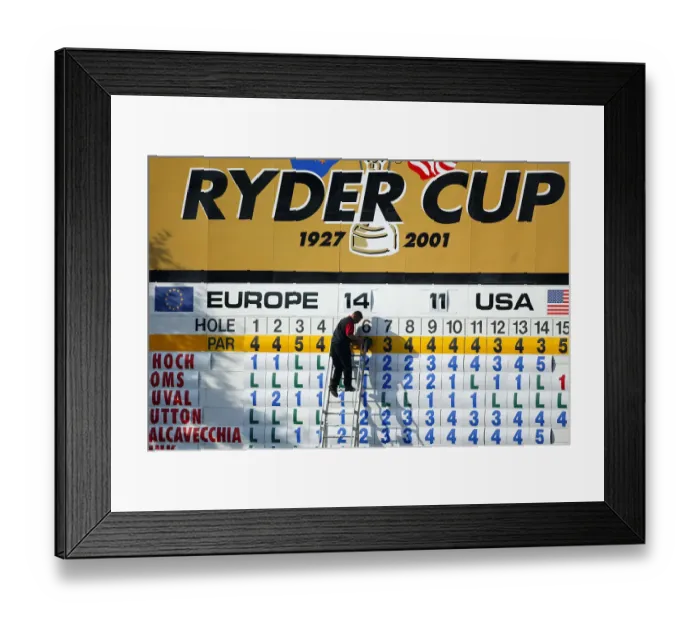 Framed Print : Ryder Cup Scoreboard Framed Print : Ryder Cup Scoreboard