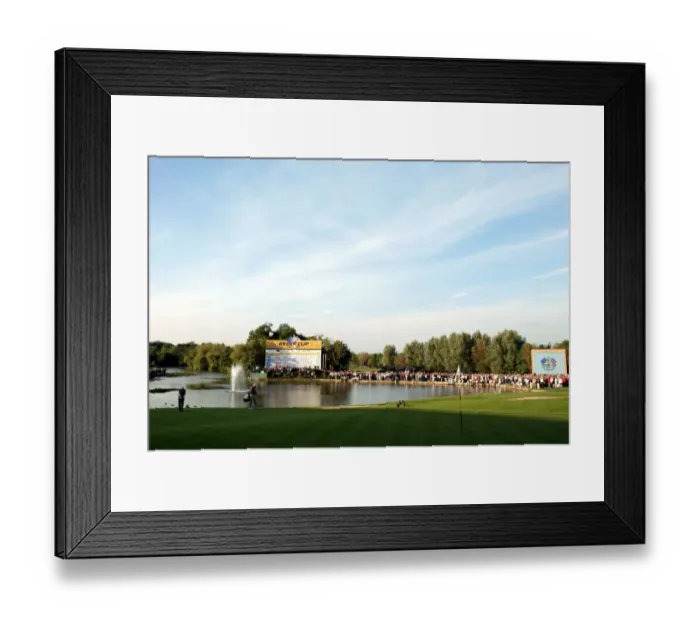 Framed Print : 18th Green & Lake Framed Print : 18th Green & Lake