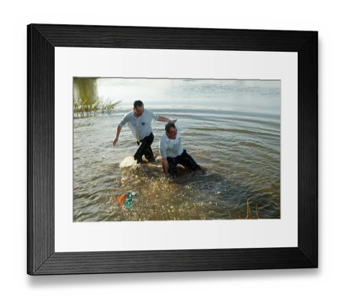 Framed Print : Paul Mcginley In The Lake Framed Print : Paul Mcginley In The Lake
