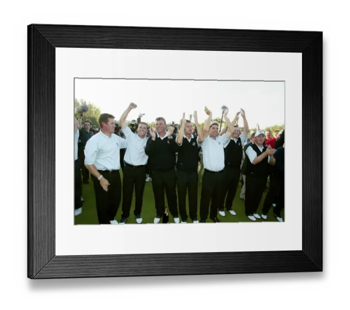 Framed Print : Victorious European Team