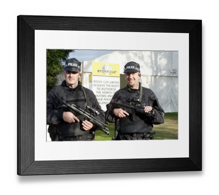 Framed Print : Armed Police Officers