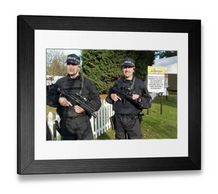 Framed Print : Armed Police Officers Framed Print : Armed Police Officers