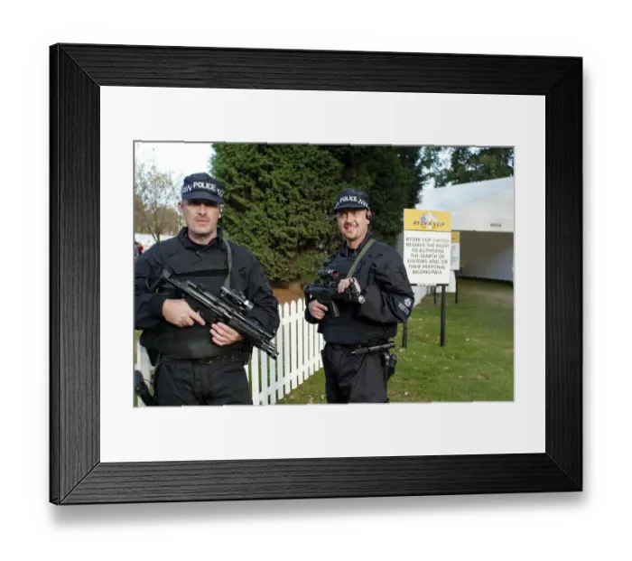 Framed Print : Armed Police Officers Framed Print : Armed Police Officers