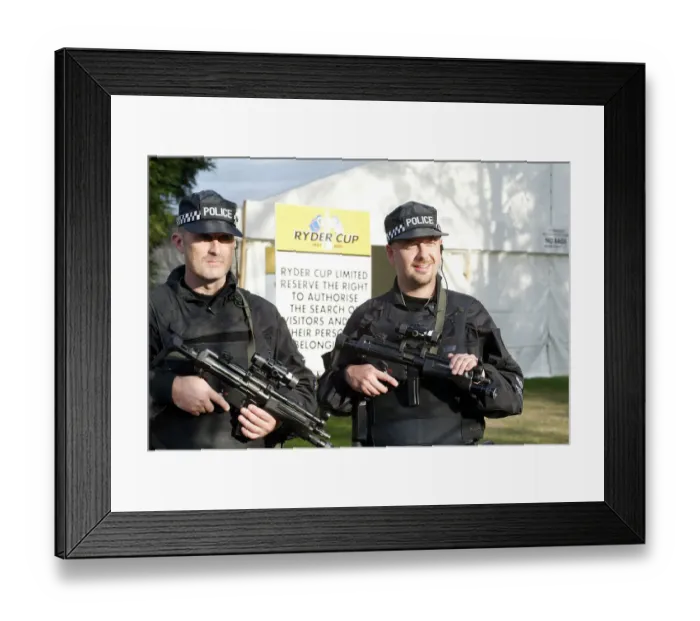 Framed Print : Armed Police Officers Framed Print : Armed Police Officers