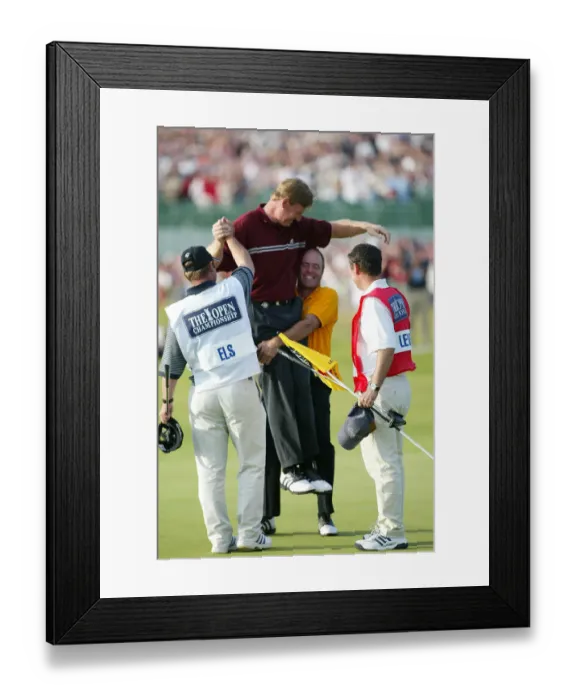 Framed Print : Ernie Els & Thomas Levat Framed Print : Ernie Els & Thomas Levat