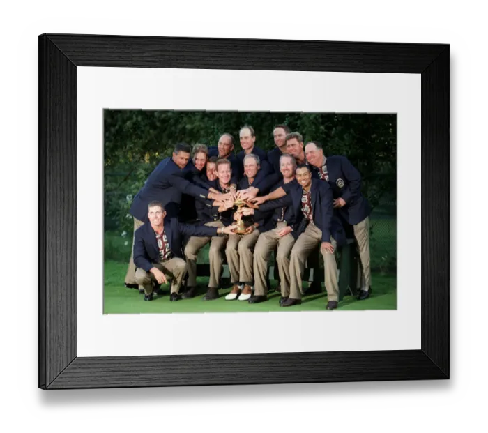Framed Print : Usa Ryder Cup Team With Cup Framed Print : Usa Ryder Cup Team With Cup
