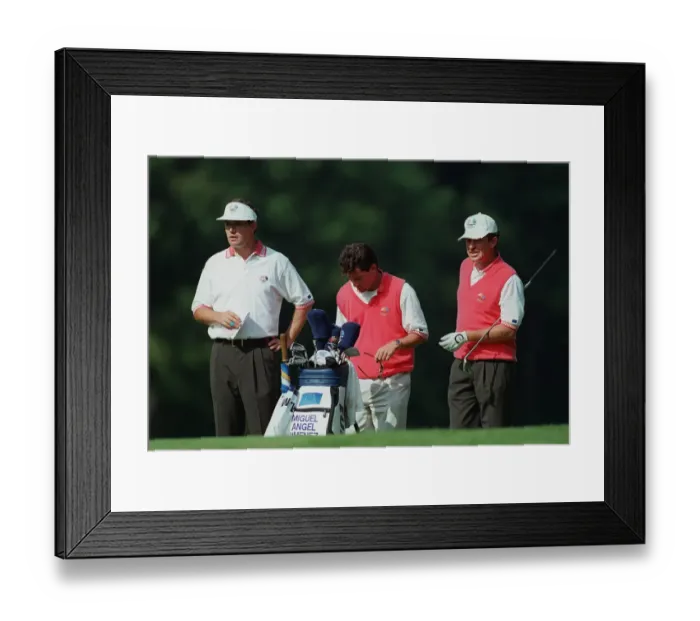 Framed Print : Padraig Harrington & Jimenez