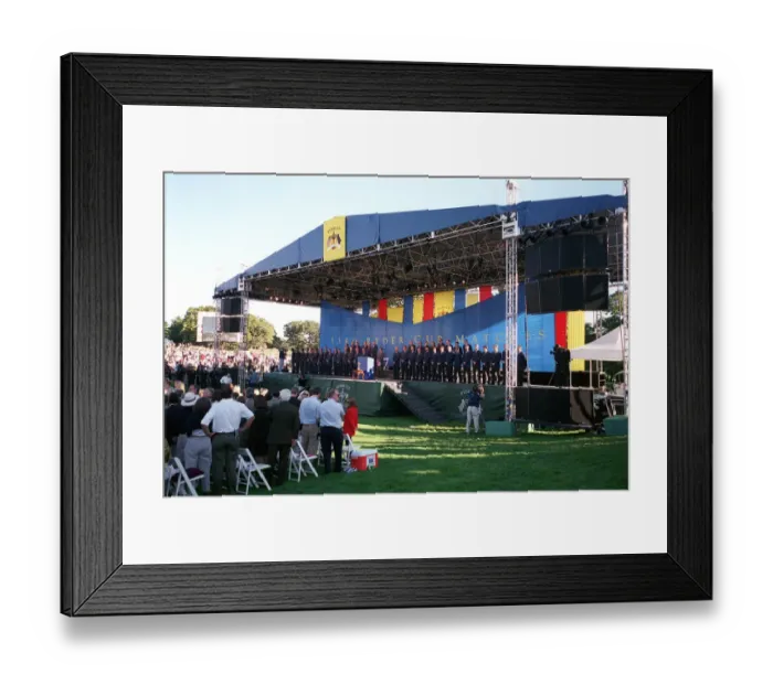 Framed Print : Teams Stand For Opening Cermny Framed Print : Teams Stand For Opening Cermny