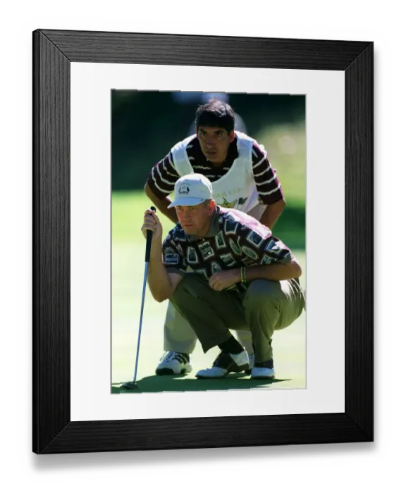 Framed Print : Tom Lehman & Caddy Framed Print : Tom Lehman & Caddy