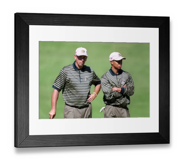Framed Print : Tom Lehman & Tiger Woods