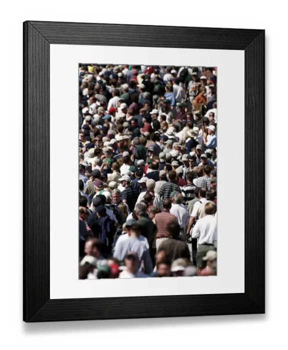 Framed Print : Golfing Crowds At Brookline Cc Framed Print : Golfing Crowds At Brookline Cc