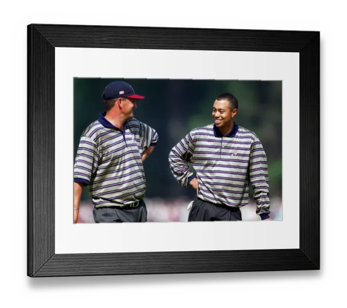 Framed Print : Tiger Woods & Steve Pate Framed Print : Tiger Woods & Steve Pate