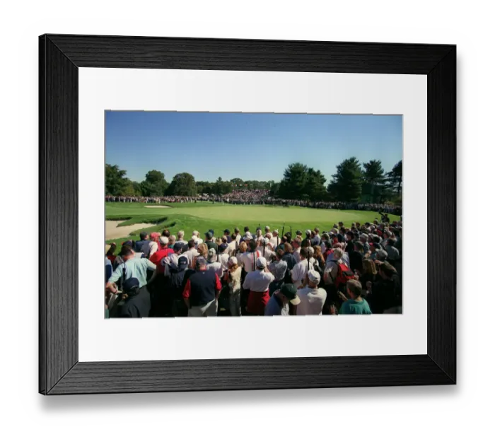Framed Print : Crowds Surround 15th Green Framed Print : Crowds Surround 15th Green
