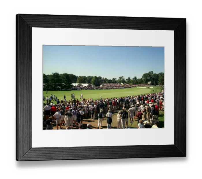 Framed Print : Crowds Surround 15th Hole Framed Print : Crowds Surround 15th Hole