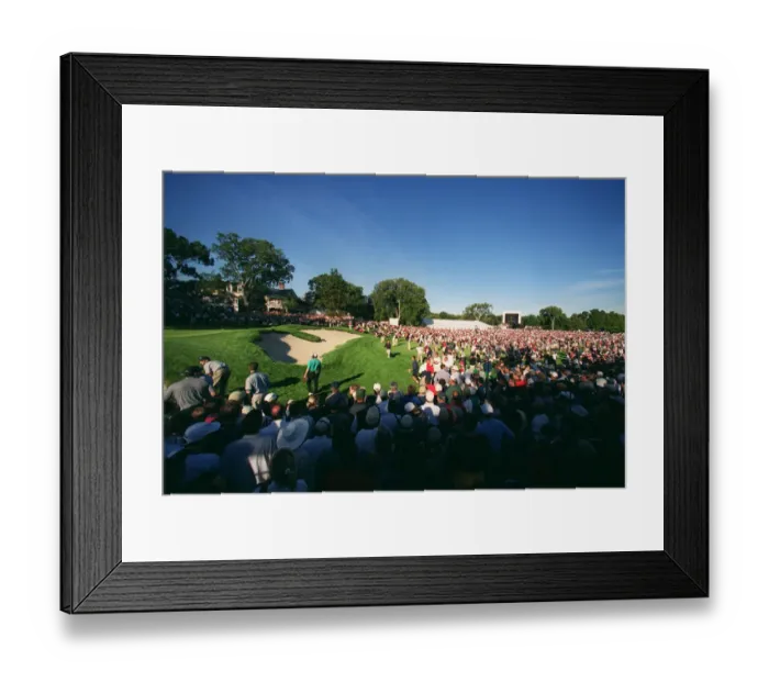 Framed Print : Crowds Storm The 18th Hole Framed Print : Crowds Storm The 18th Hole