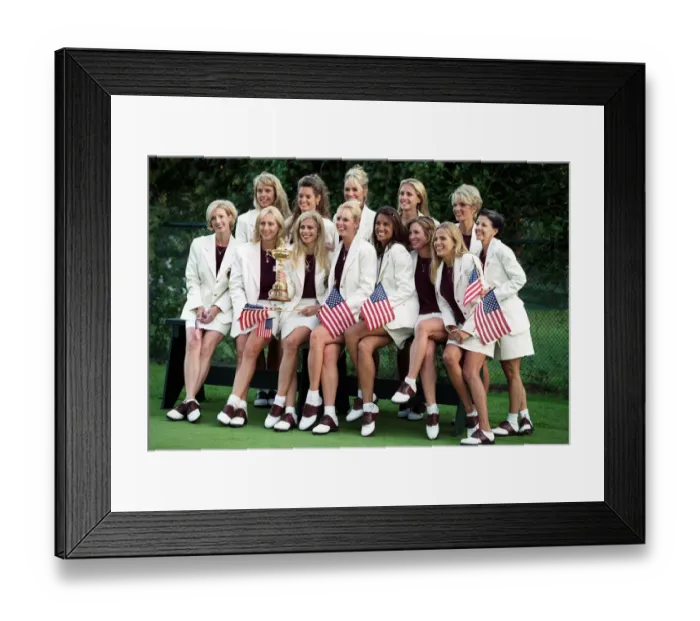 Framed Print : USAPlayers Wives With Trophy