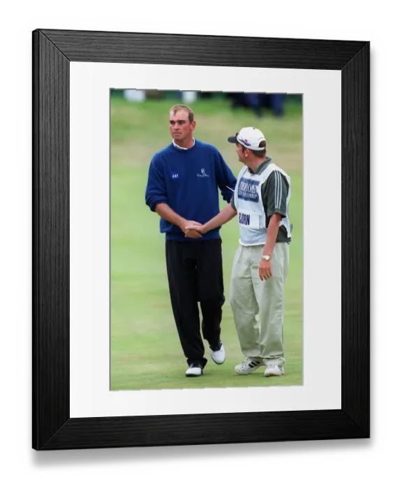 Framed Print : Thomas Bjorn & Caddy Framed Print : Thomas Bjorn & Caddy