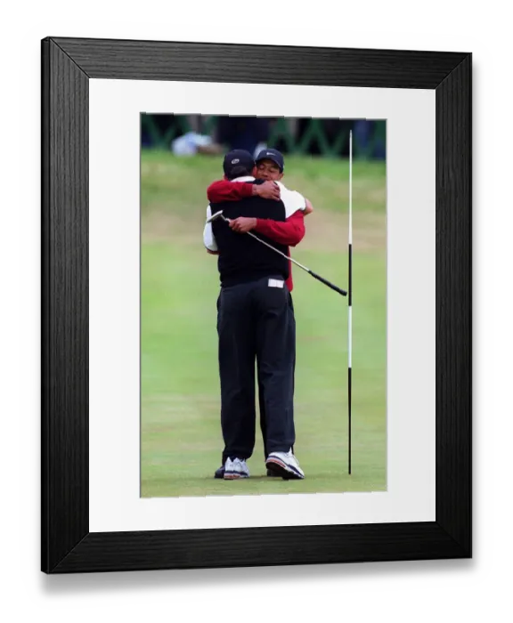 Framed Print : Tiger Woods & Caddy Framed Print : Tiger Woods & Caddy