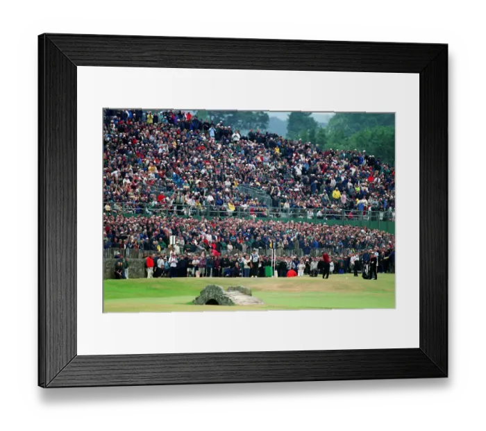 Framed Print : Tiger Woods Tees Off On 18th
