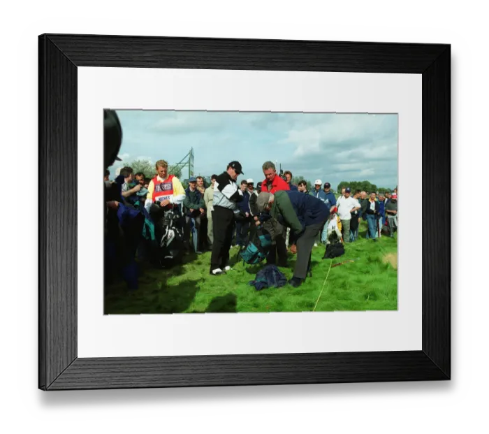 Framed Print : Officials Looking For Ball Framed Print : Officials Looking For Ball