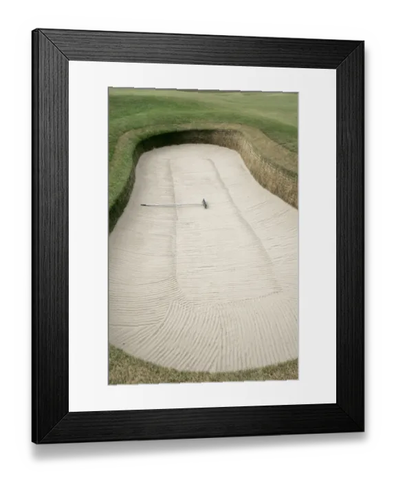 Framed Print : Raked Bunker Framed Print : Raked Bunker