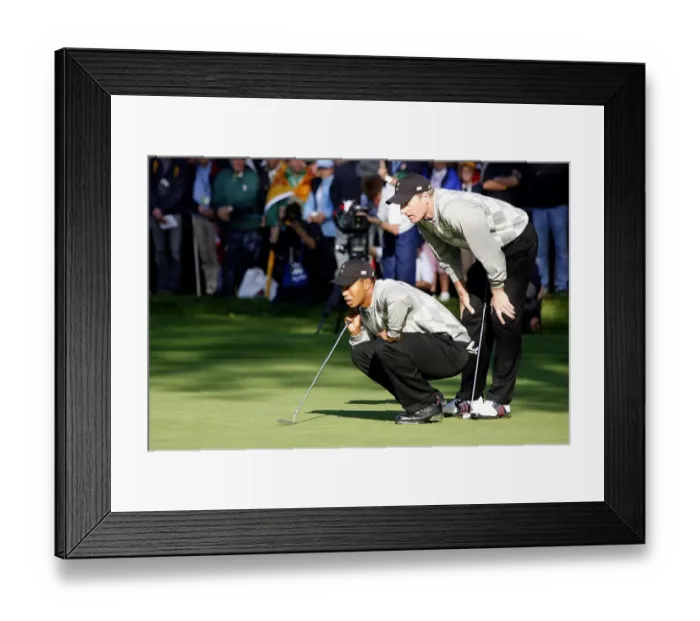 Framed Print : Jim Furyk & Tiger Woods