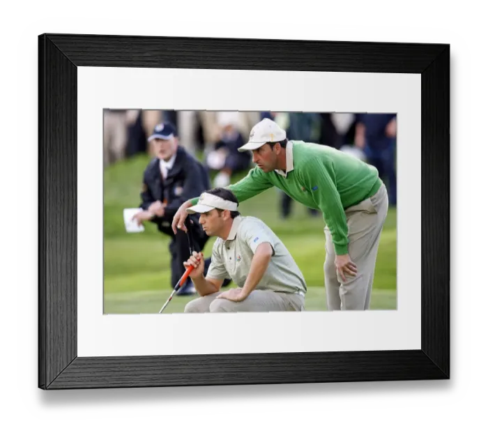 Framed Print : Jose-Maria Olazabal & Sergio Garcia