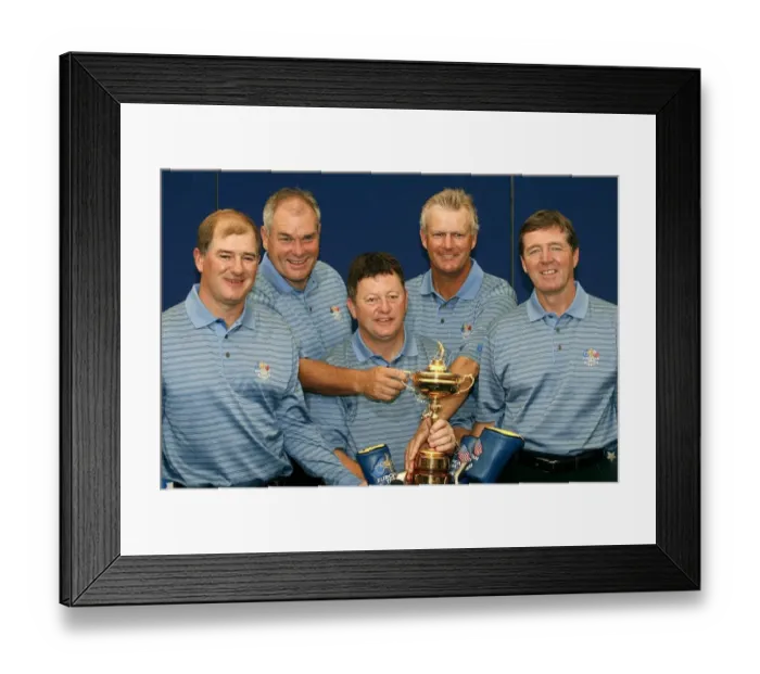 Framed Print : Peter Baker, David J Russell, Ian Woosnam, Sany Lyle, Des Smyth