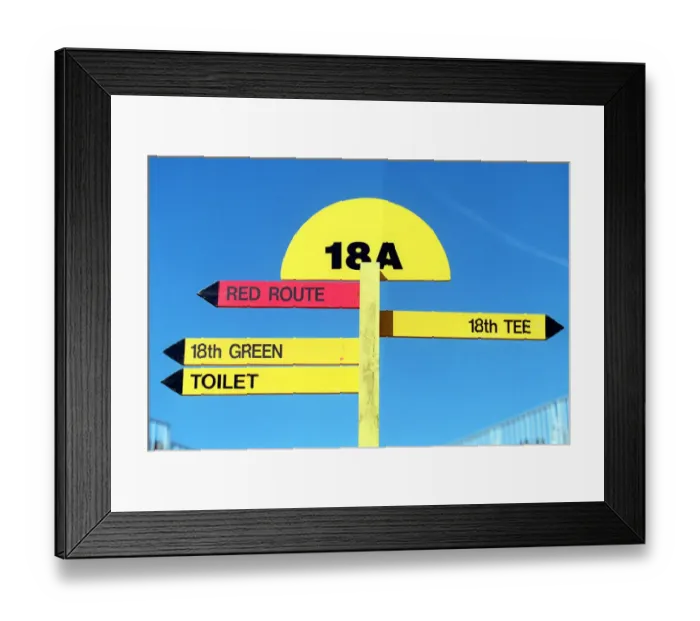 Framed Print : Fairway Sign Post Framed Print : Fairway Sign Post