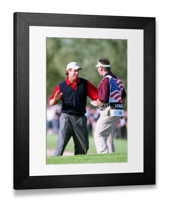 Framed Print : Paul Azinger & Caddie Framed Print : Paul Azinger & Caddie