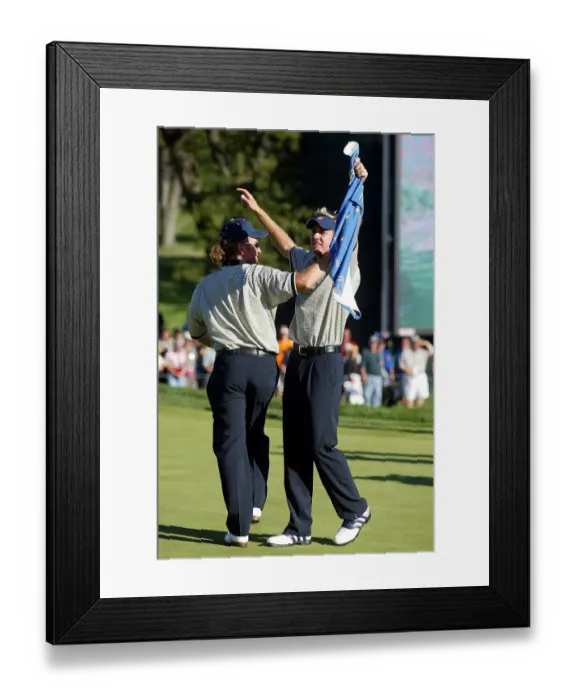 Framed Print : Miguel Angel Jimenez & Ian Poulter