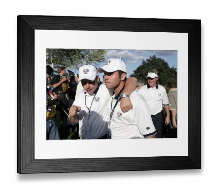 Framed Print : Paul Casey & Caddy Framed Print : Paul Casey & Caddy