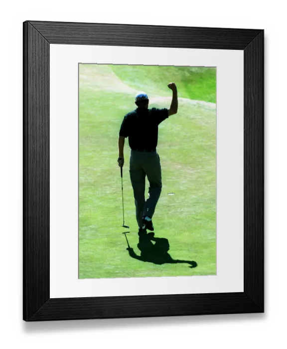 Framed Print : Gary Owen Sinks Birdie Putt