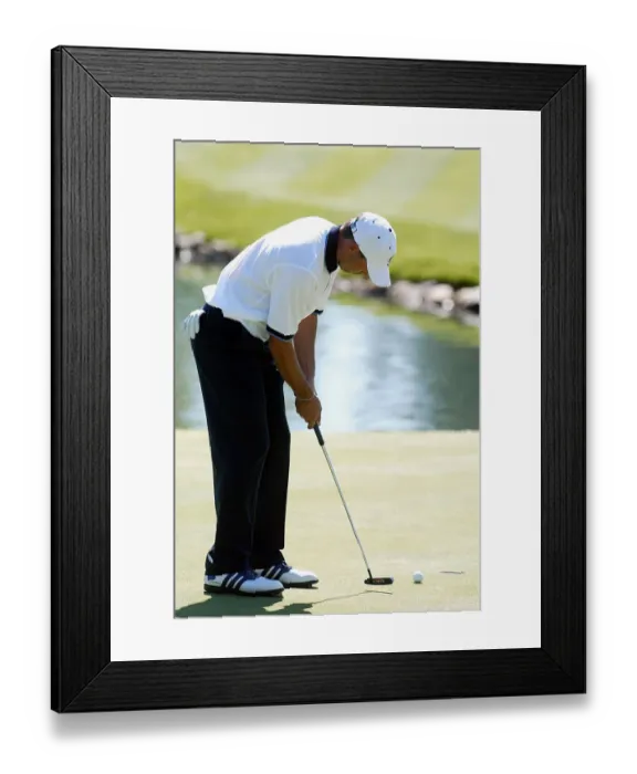 Framed Print : Sergio Garcia Sinks Birdie Framed Print : Sergio Garcia Sinks Birdie