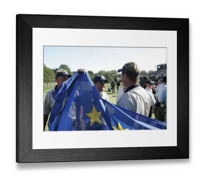 Framed Print : Sergio Garcia & Lee Westwood