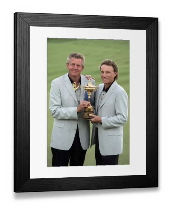 Framed Print : Colin Montgomerie & Bernhard Langer