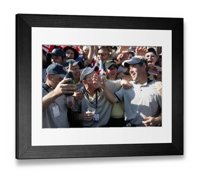 Framed Print : Lee Westwood & Euro Fans Framed Print : Lee Westwood & Euro Fans