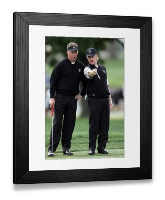 Framed Print : Darren Clarke & Miguel Angel Jimenez