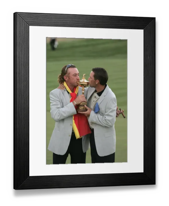 Framed Print : Miguel Angel Jimenez & Sergio Garcia