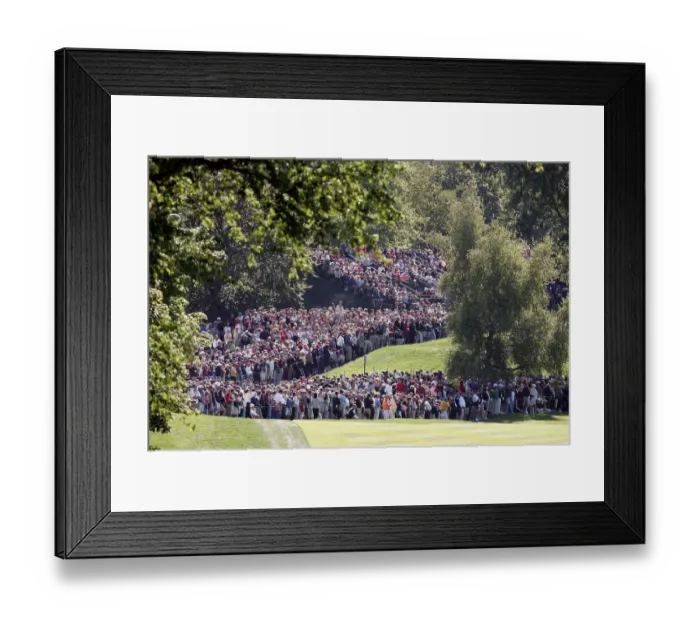 Framed Print : Crowds Line Fairway S Framed Print : Crowds Line Fairway S
